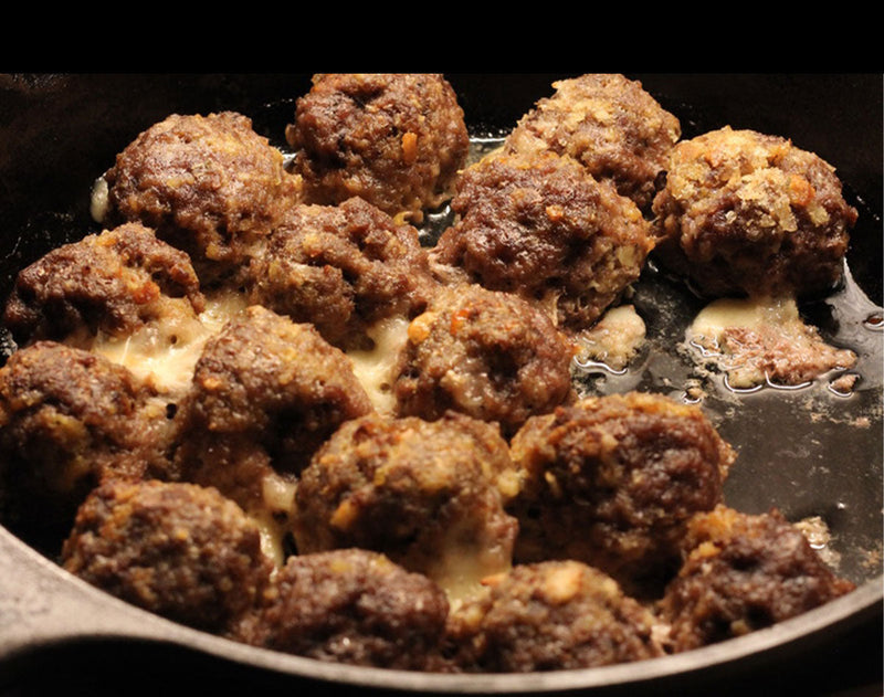 Feeding The Farmer<br>Mozzarella Stuffed Meatballs