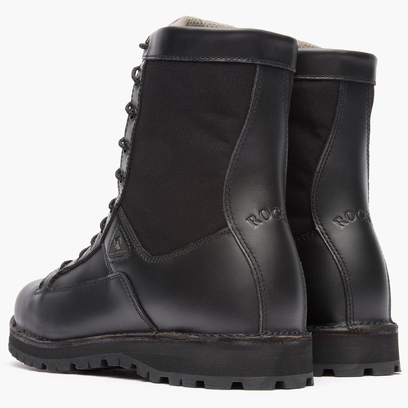 Rocky Portland Lace-to-Toe Waterproof Public Service Boots - doubleheel