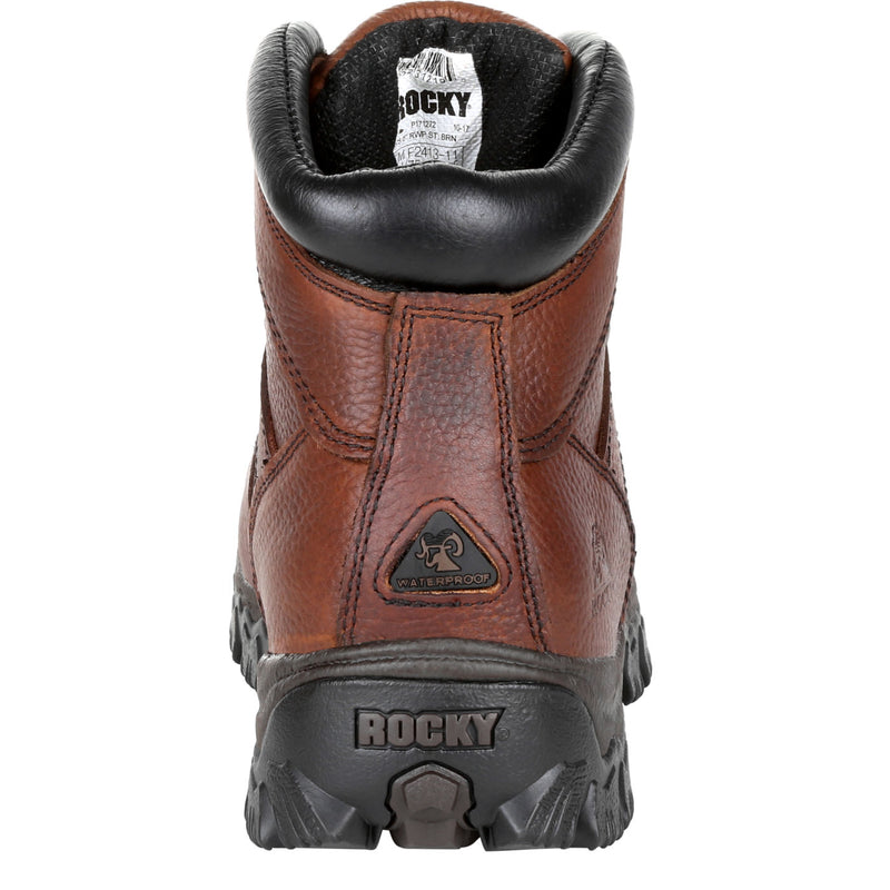 Rocky Waterproof Steel Toe Work Boot - back