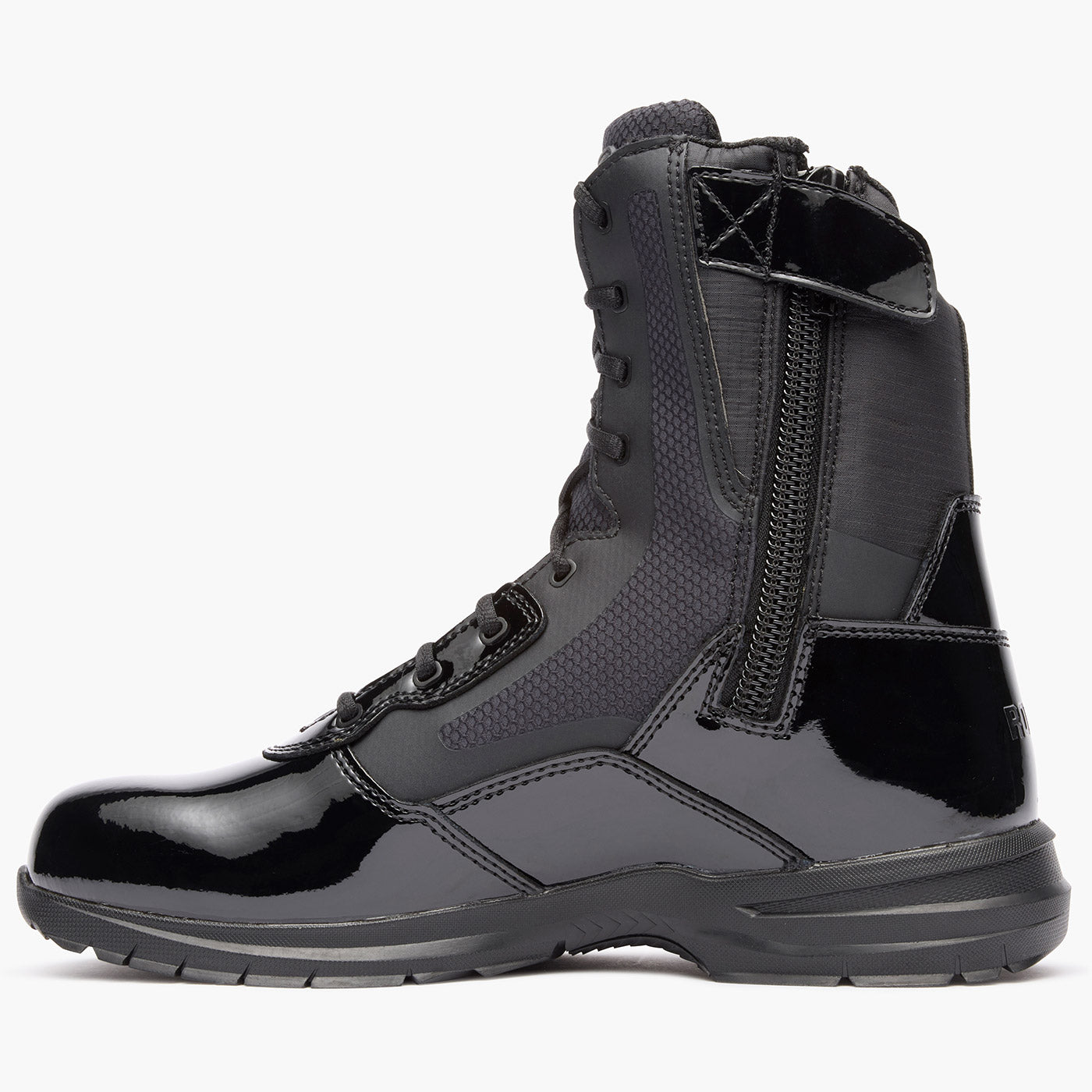 ""Rocky Cadet 8"" Black Side Zip Public Service Boot" - profile"
