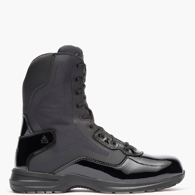 ""Rocky Cadet 8"" Black Side Zip Public Service Boot" - profile"