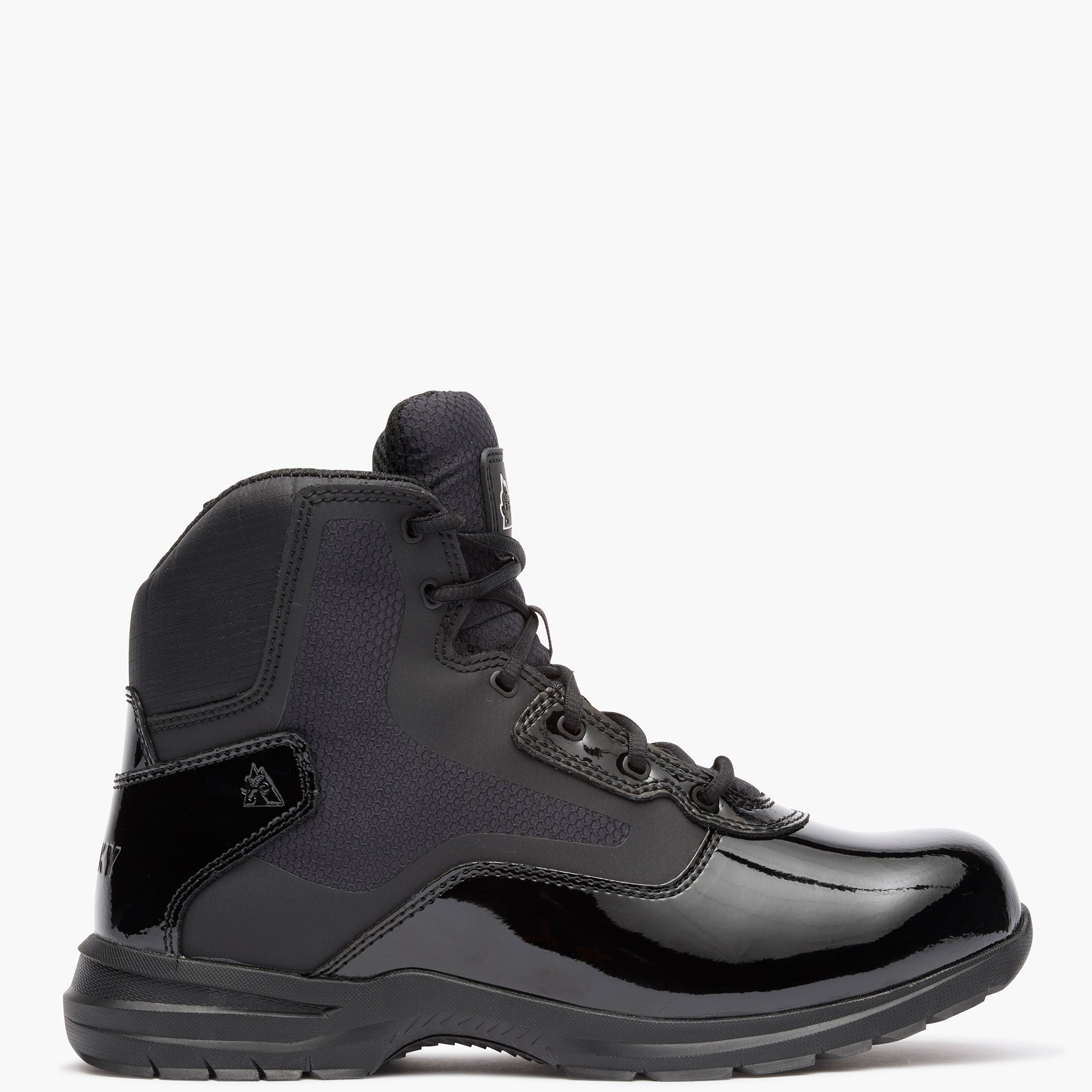 ""Rocky Cadet 6"" Black Side Zip Public Service Boot" - profile"