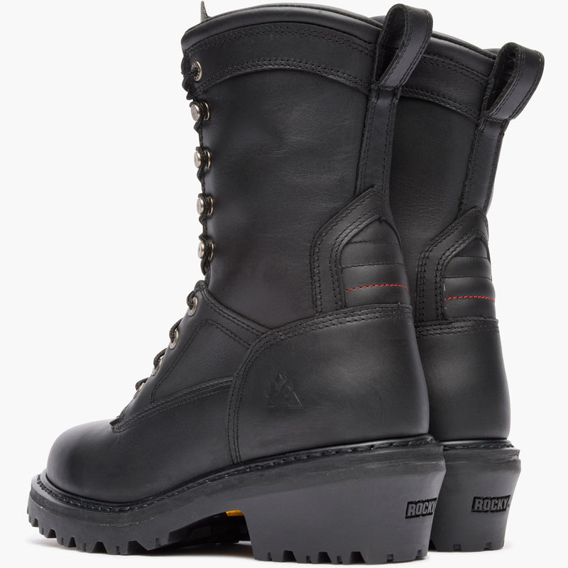 Rocky Code Red Hotshot Logger Fire Boot - doubleheel