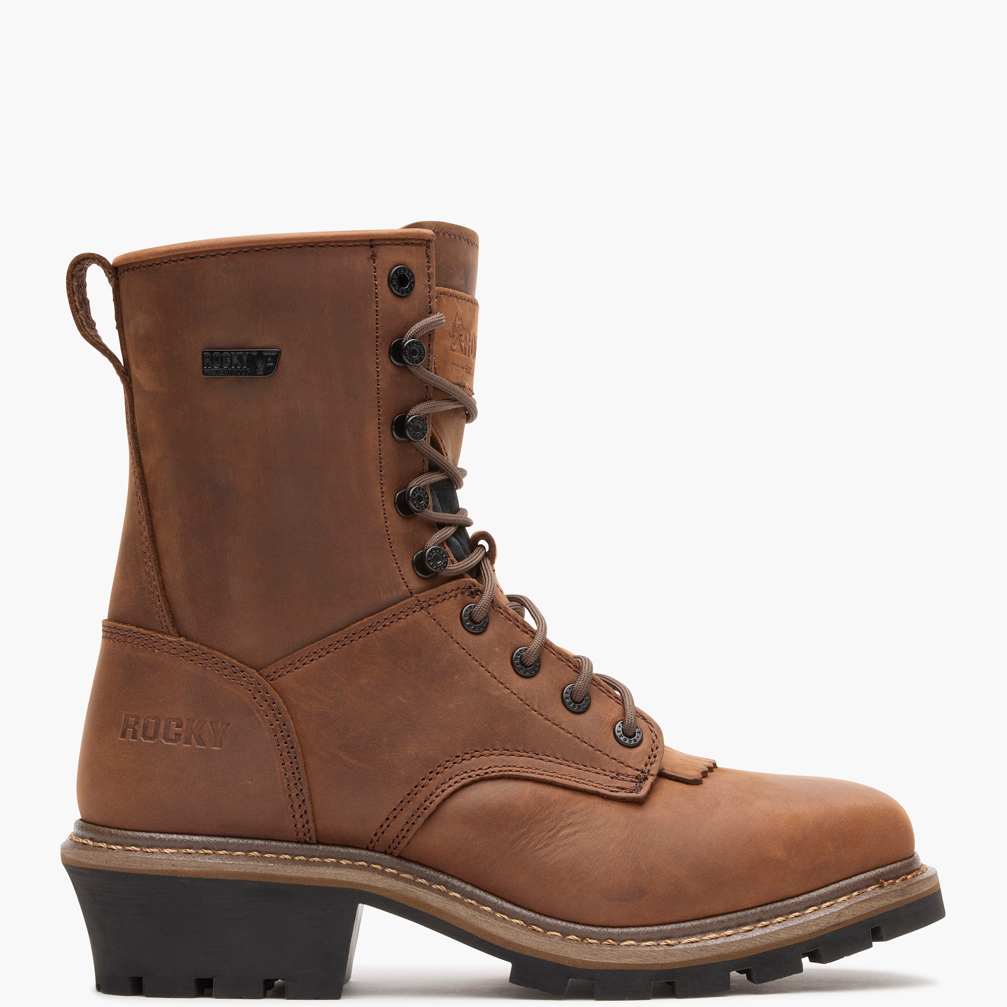 Rocky Square Toe Logger Composite Toe Waterproof Work Boot - profile
