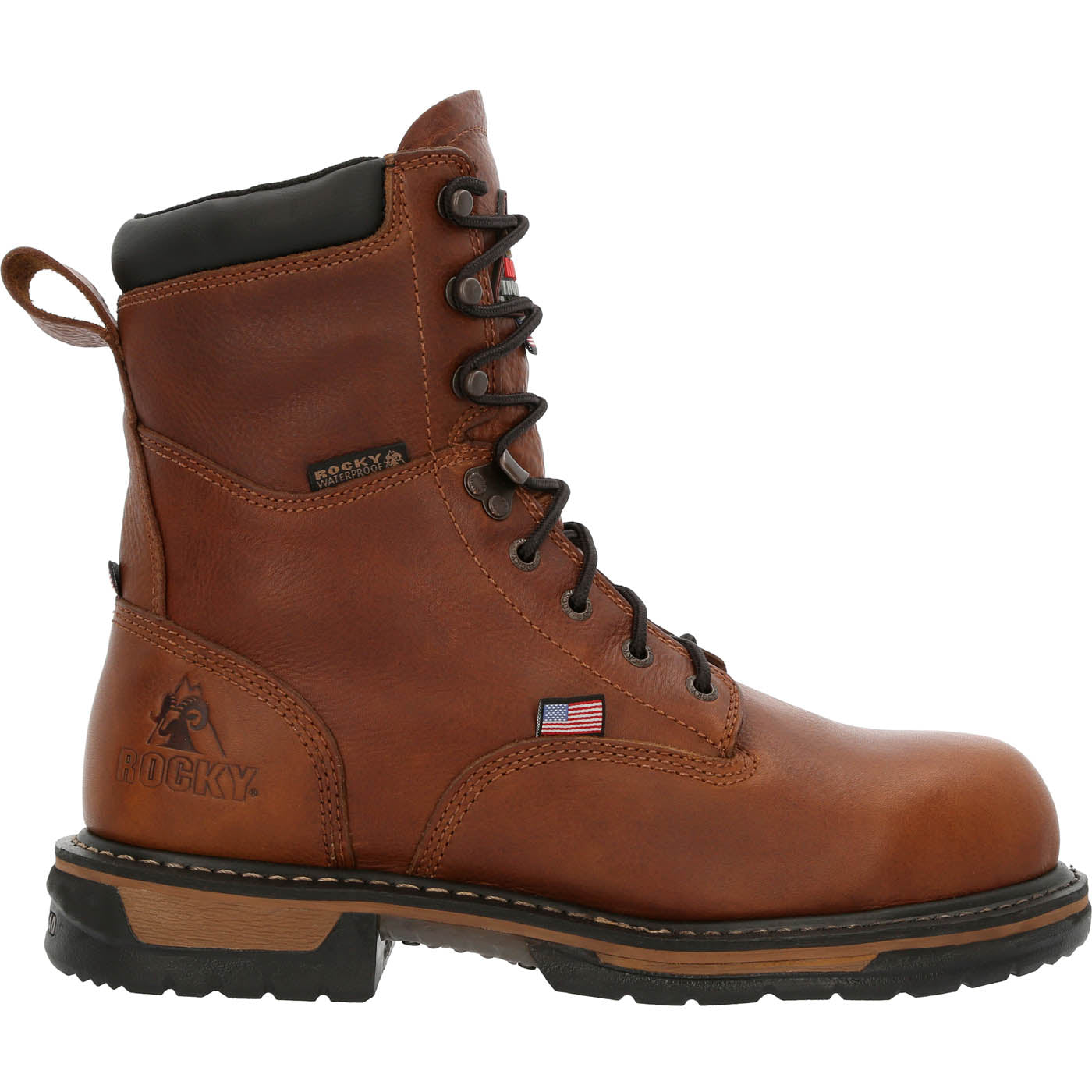 Rocky IronClad Steel Toe Waterproof Work Boots - profile