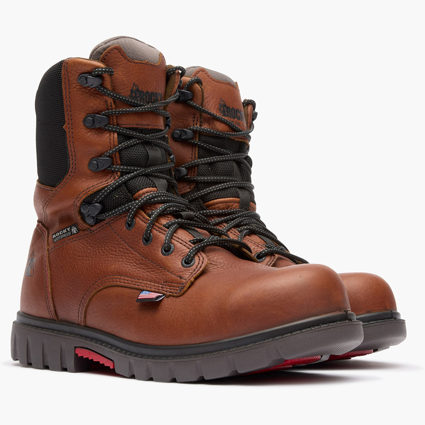 ""Rocky Worksmart 8"" Waterproof Composite Toe Work Boot" - doublequarter"