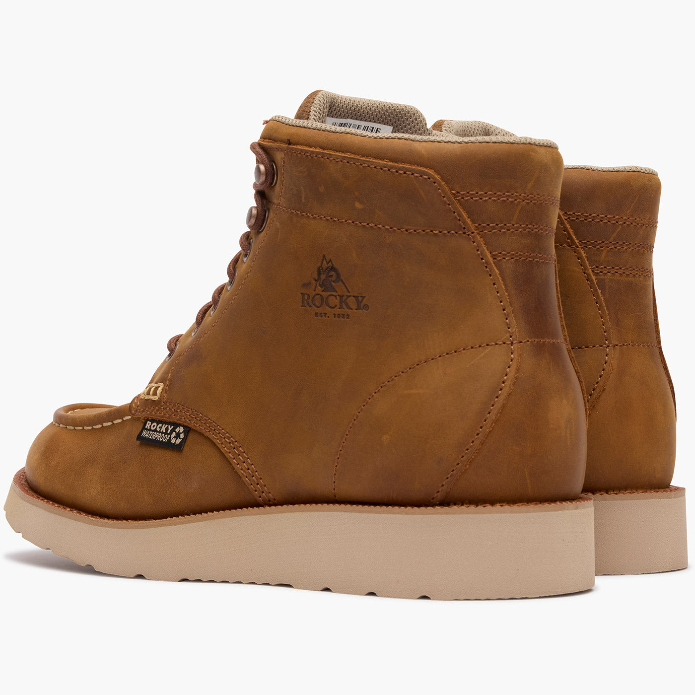 "Rocky MonoCrepe Wedge 6" Waterproof Work Boot - doubleheel"