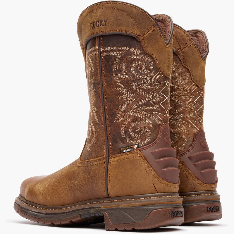 Rocky Iron Skull Composite Toe Waterproof Western Boot - doubleheel