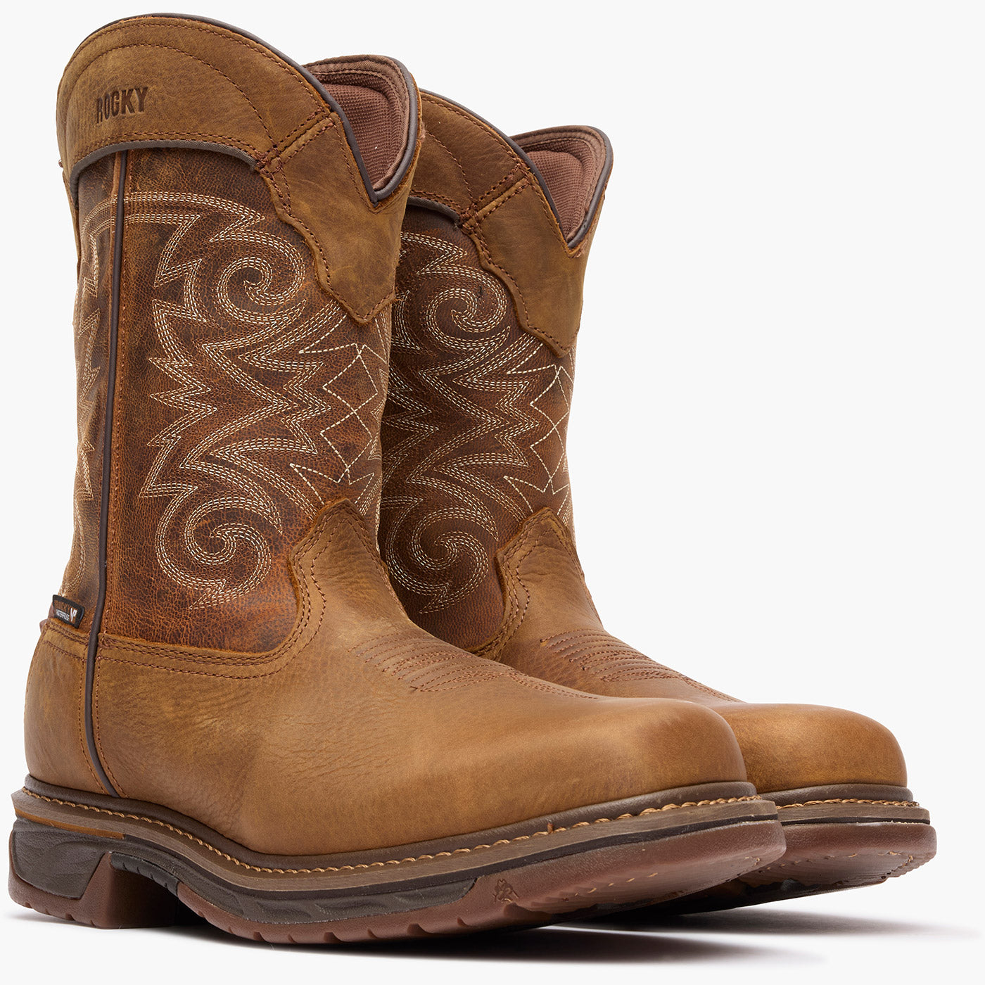 Rocky Iron Skull Composite Toe Waterproof Western Boot - doublequarter