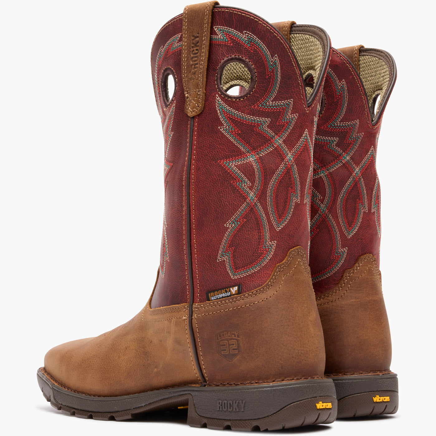 Rocky Legacy 32 Steel Toe Waterproof Western Boot - doubleheel