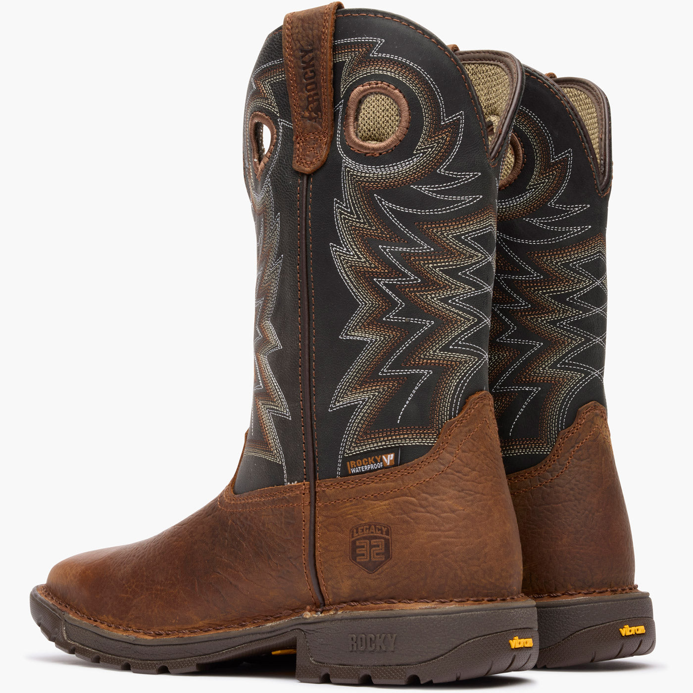 Rocky Legacy 32 Steel Toe Waterproof Western Boot - doubleheel
