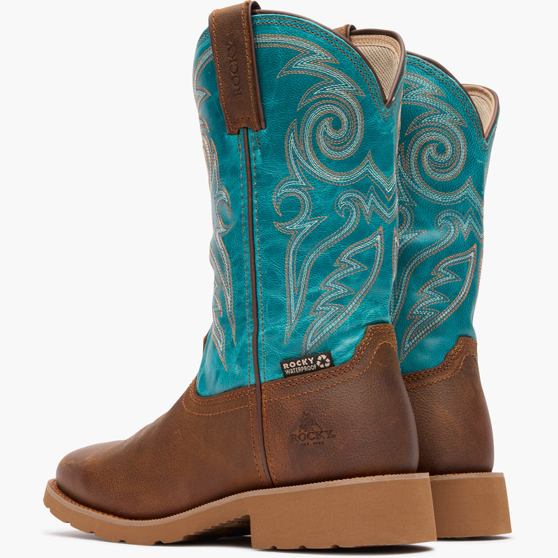 "Rocky Women's MonoCrepe 11" Waterproof Western Boot - doubleheel"