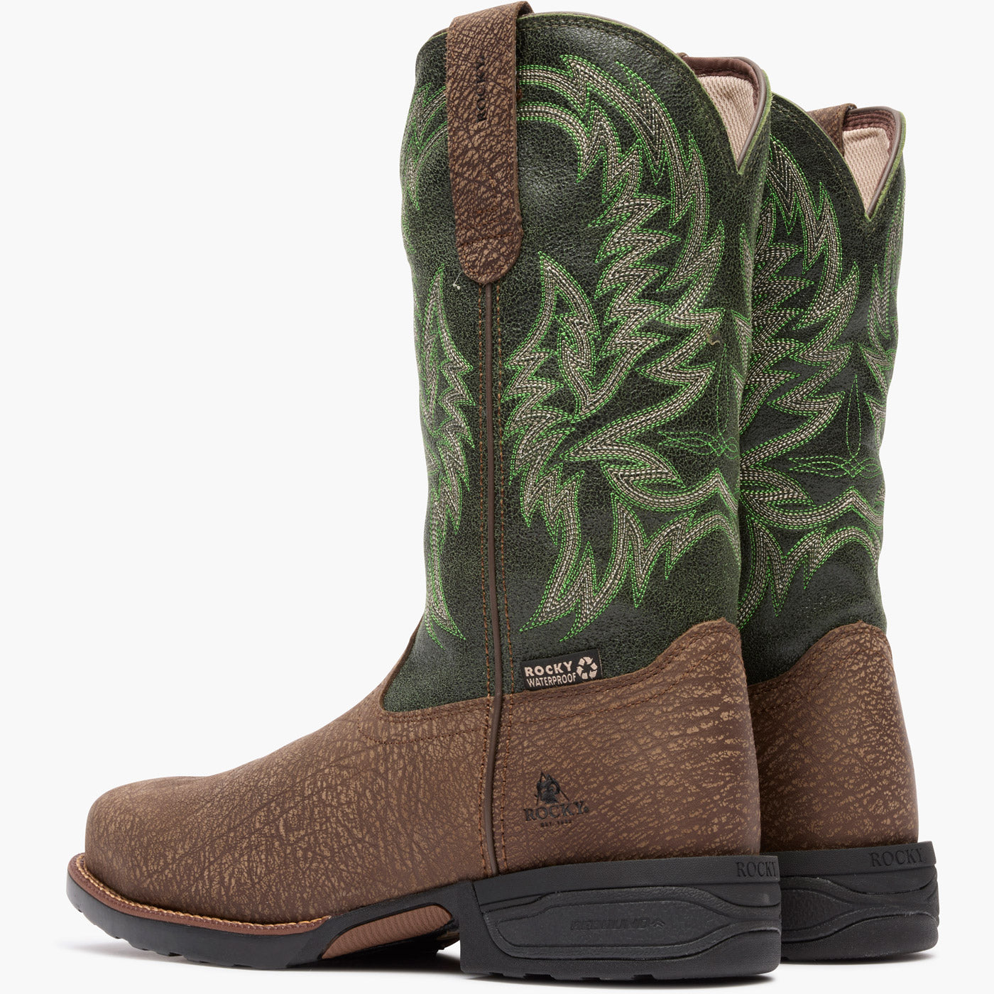 "Rocky Bronco 12" Composite Toe Western Boot - doubleheel"