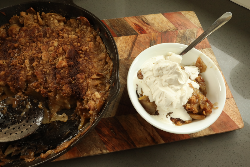 Feeding The Farmer<br> Cast-Iron Skillet Apple Crisp