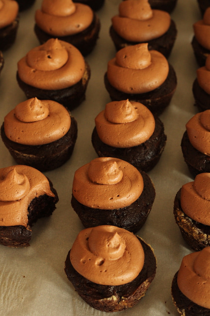 Feeding The Farmer<br> Chocolate Zucchini Cupcakes with Chocolate Buttercream