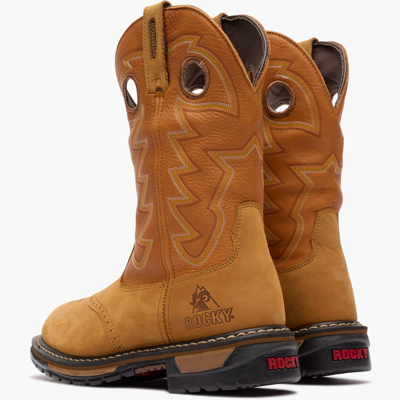 Rocky Original Ride Branson Saddle Roper Waterproof Western Boot