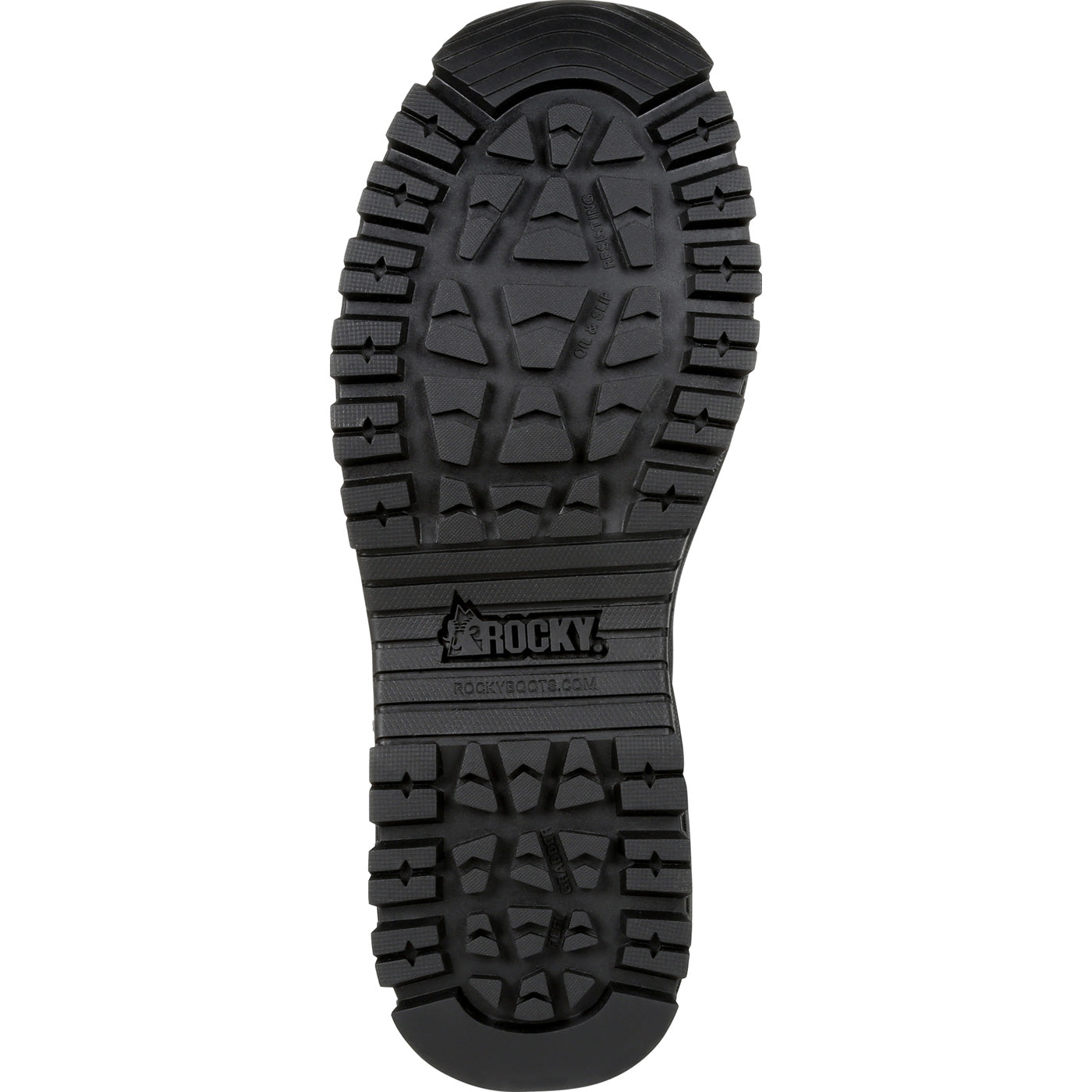 ""Rocky Women's Portland 8"" Black Side Zip Waterproof Public Service Boot" - outsole"