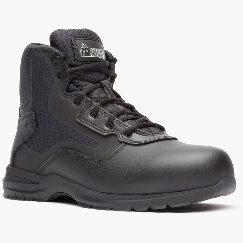 ""Rocky Cadet 6"" Black Side Zip Public Service Boot" - main"