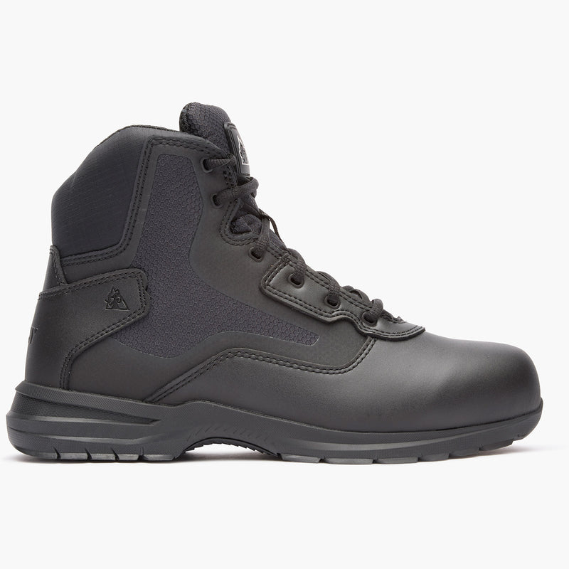""Rocky Cadet 6"" Black Side Zip Public Service Boot" - profile"