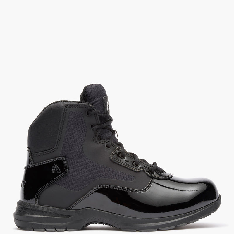 ""Rocky Cadet 6"" Black Side Zip Public Service Boot" - profile"