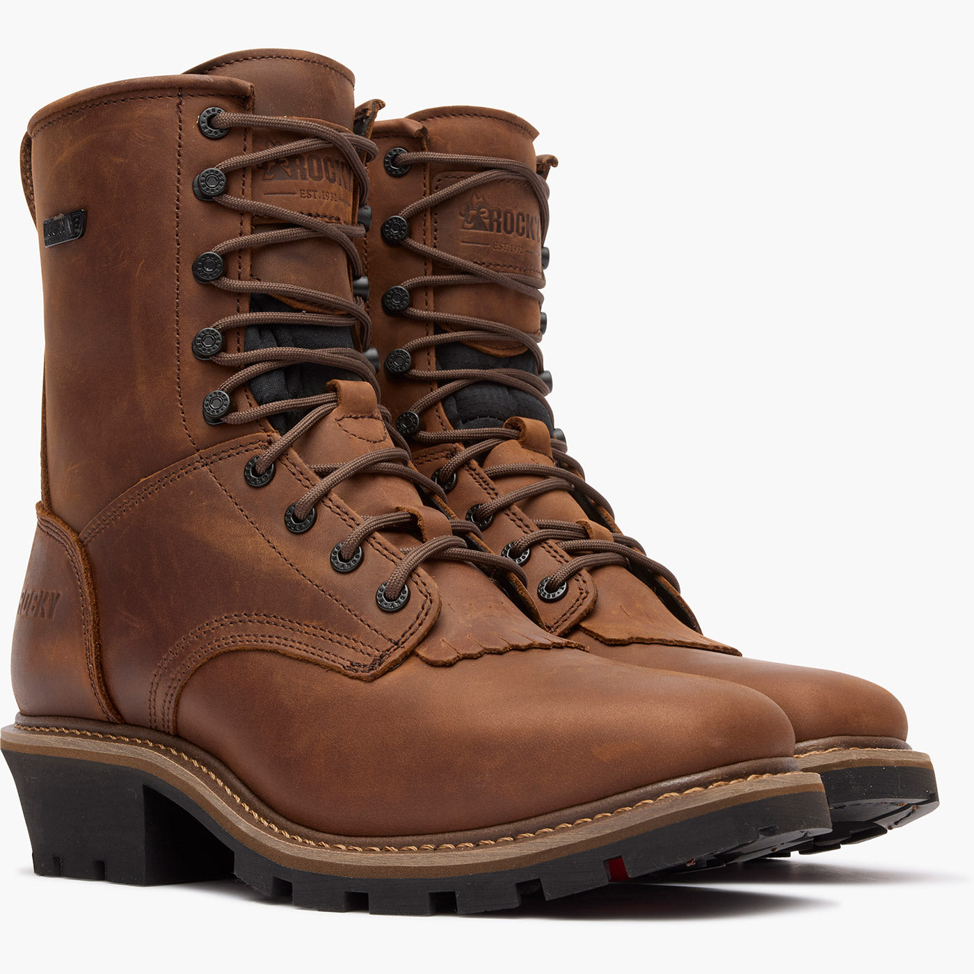 Rocky Square Toe Logger Waterproof Work Boot - doublequarter