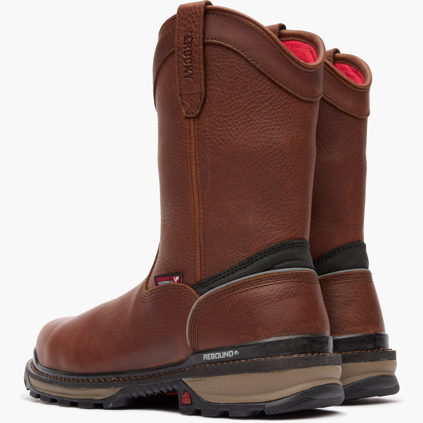 Rocky Rams Horn Waterproof Composite Toe Pull-On Work Boot - doubleheel