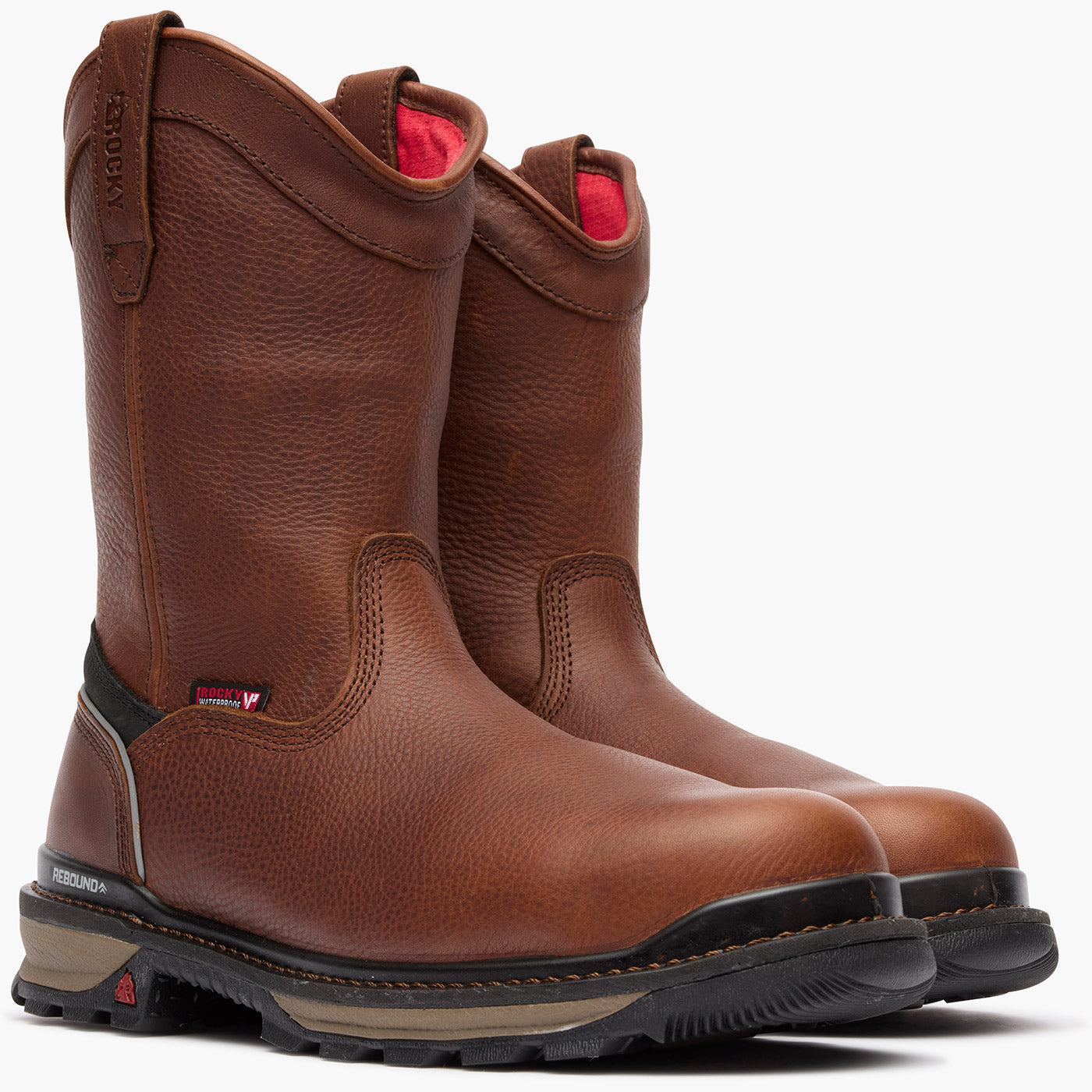 Rocky Rams Horn Waterproof Composite Toe Pull-On Work Boot - doublequarter