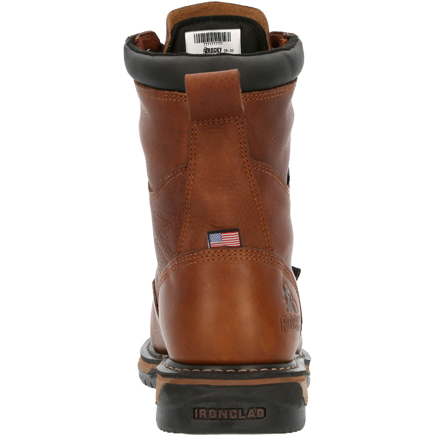 Rocky IronClad Steel Toe Waterproof Work Boots - back