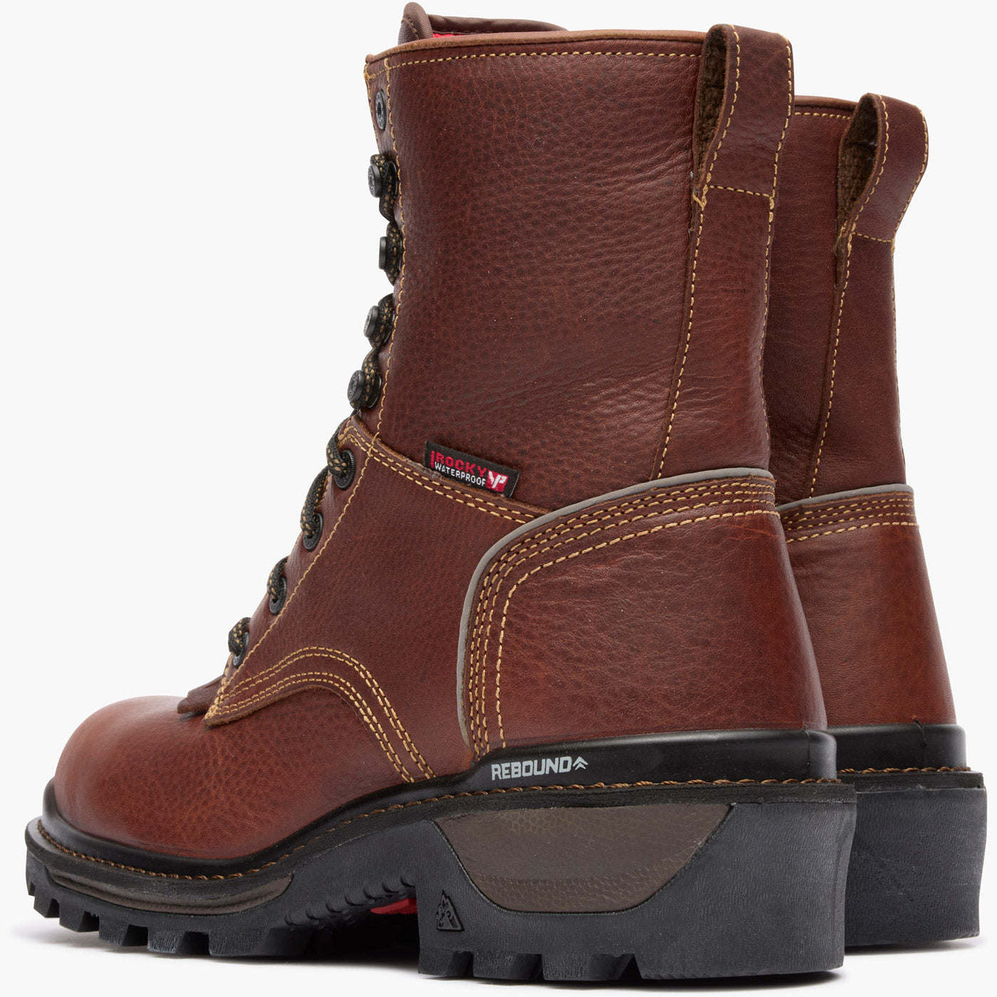 Rocky Rams Horn Logger Waterproof Composite Toe Work Boot - doubleheel