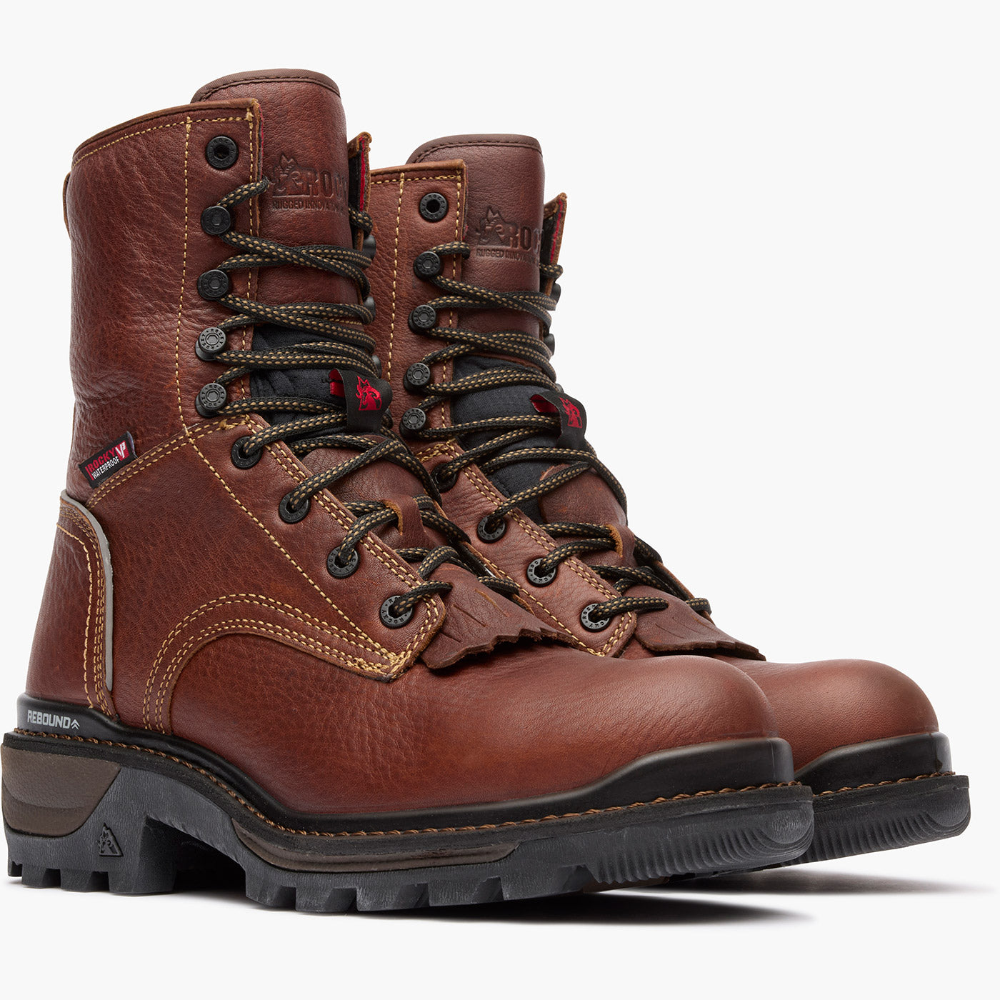 Rocky Rams Horn Logger Waterproof Composite Toe Work Boot - doublequarter