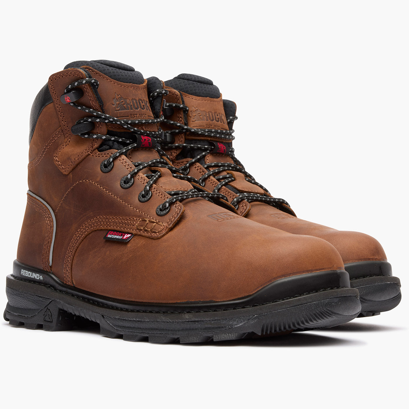 Rocky Rams Horn Composite Toe Internal Met Guard Work Boot - doublequarter