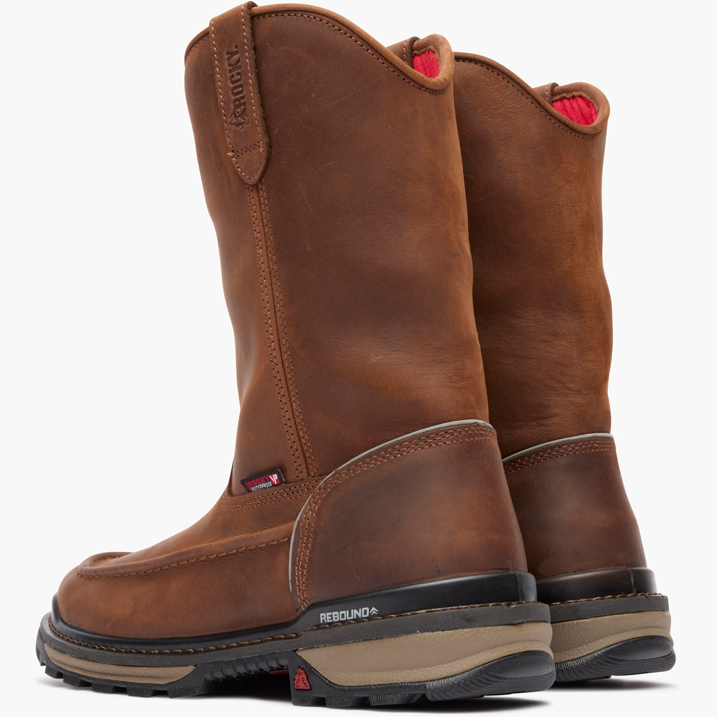 Rocky Rams Horn Waterproof Pull-On Work Boot - doubleheel