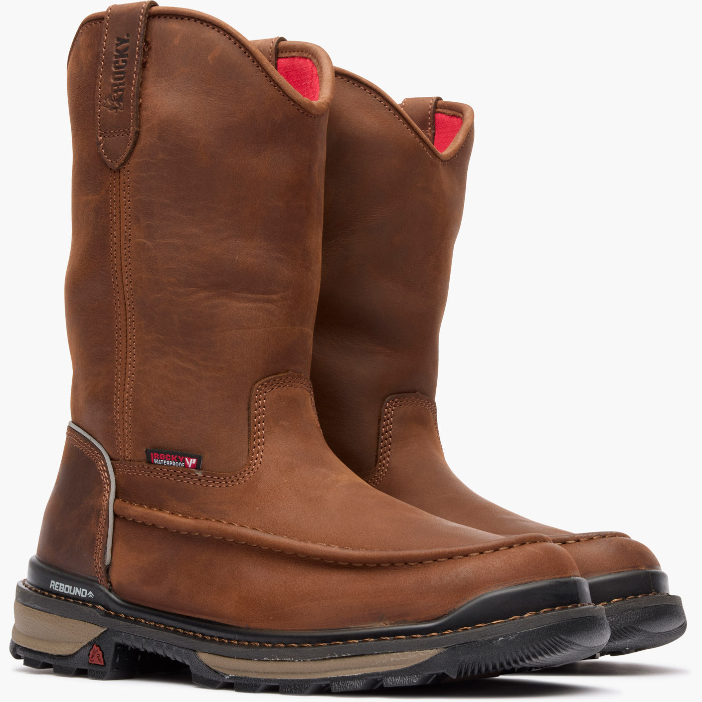 Rocky Rams Horn Waterproof Pull-On Work Boot - doublequarter