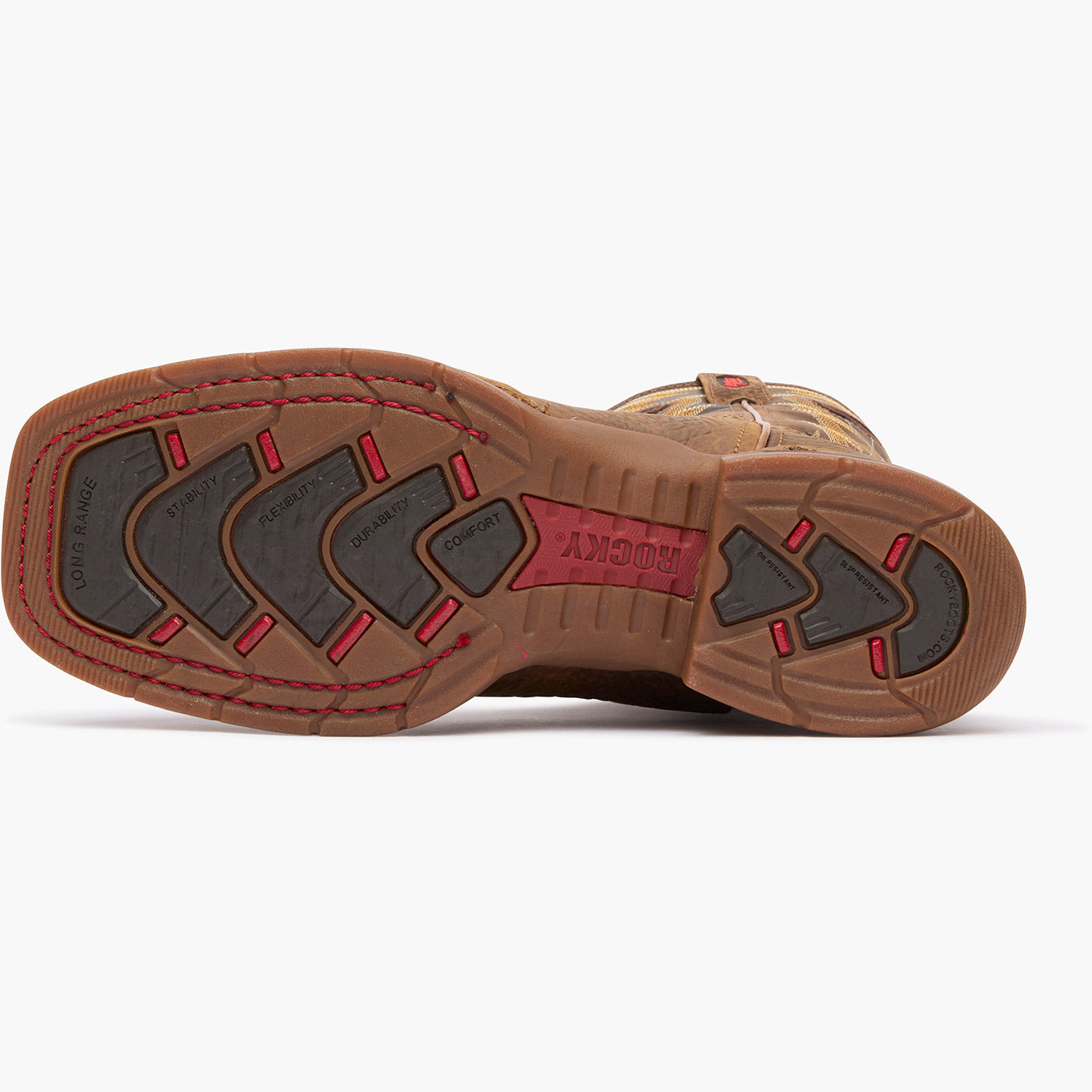 Rocky Long Range Composite Toe Waterproof Western Boot - outsole