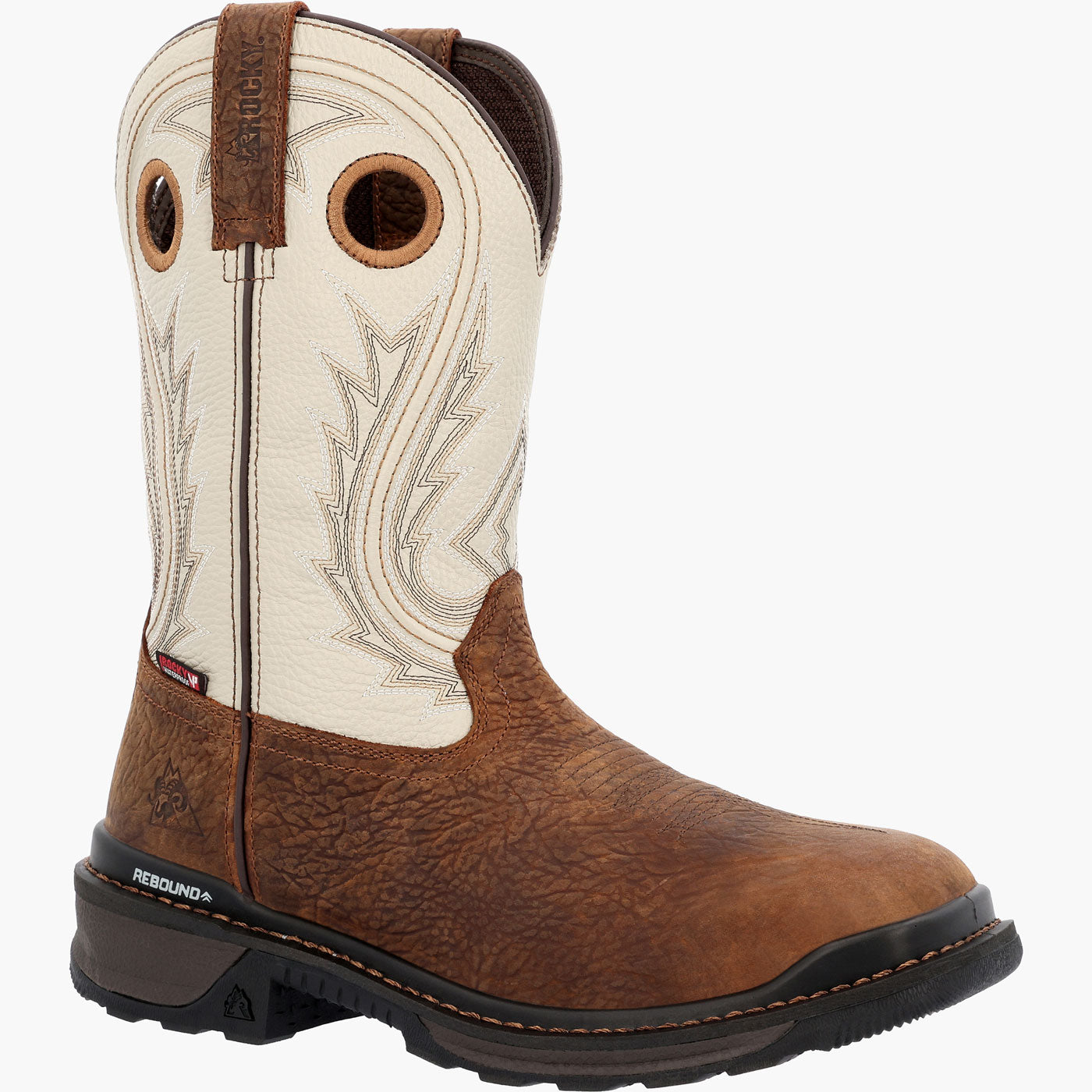 Rocky RKK0440 Men's Brown Composite Toe Internal Met Guard Work Boot – Lace-Up