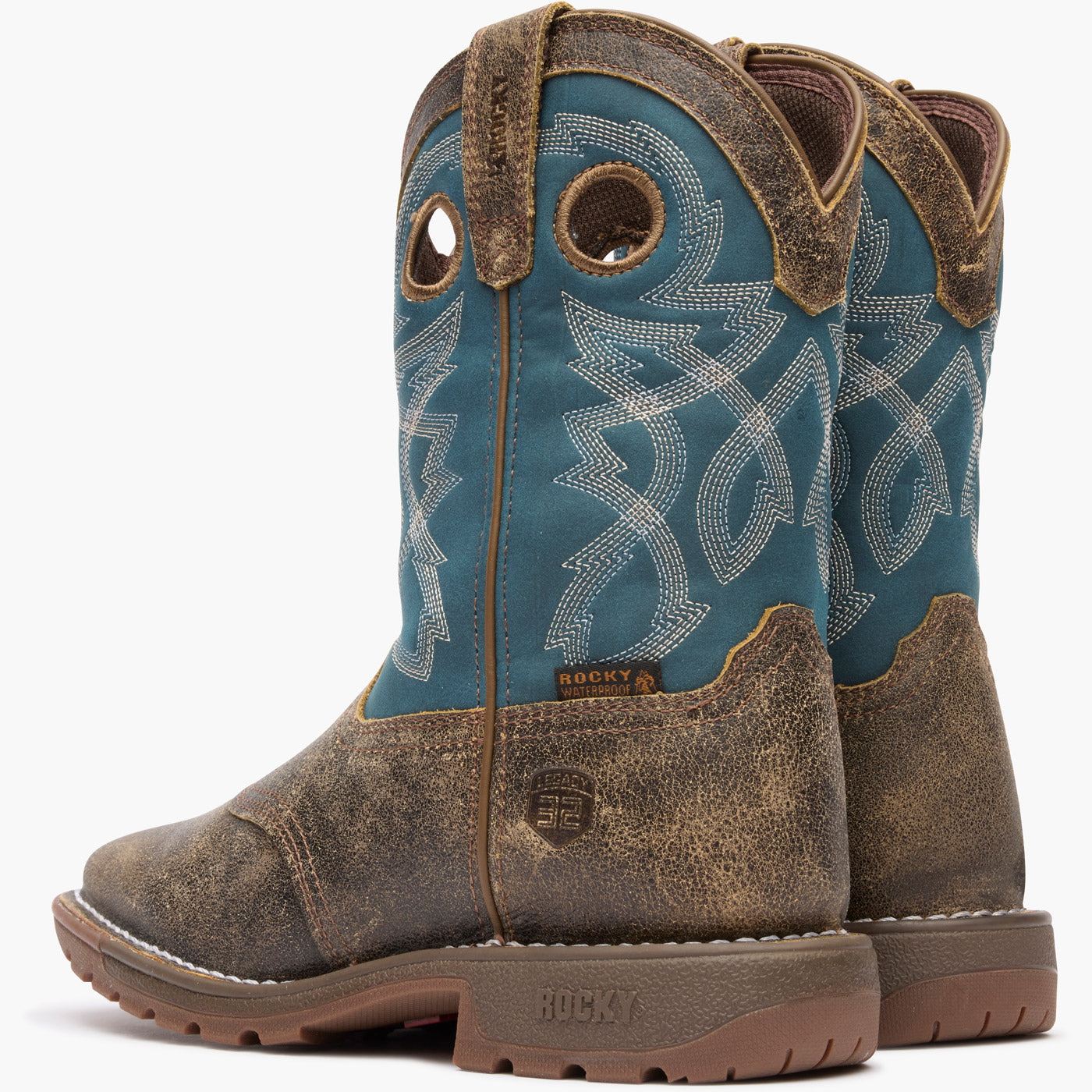 Rocky Big Kids' Legacy 32 Waterproof Western Boot - doubleheel