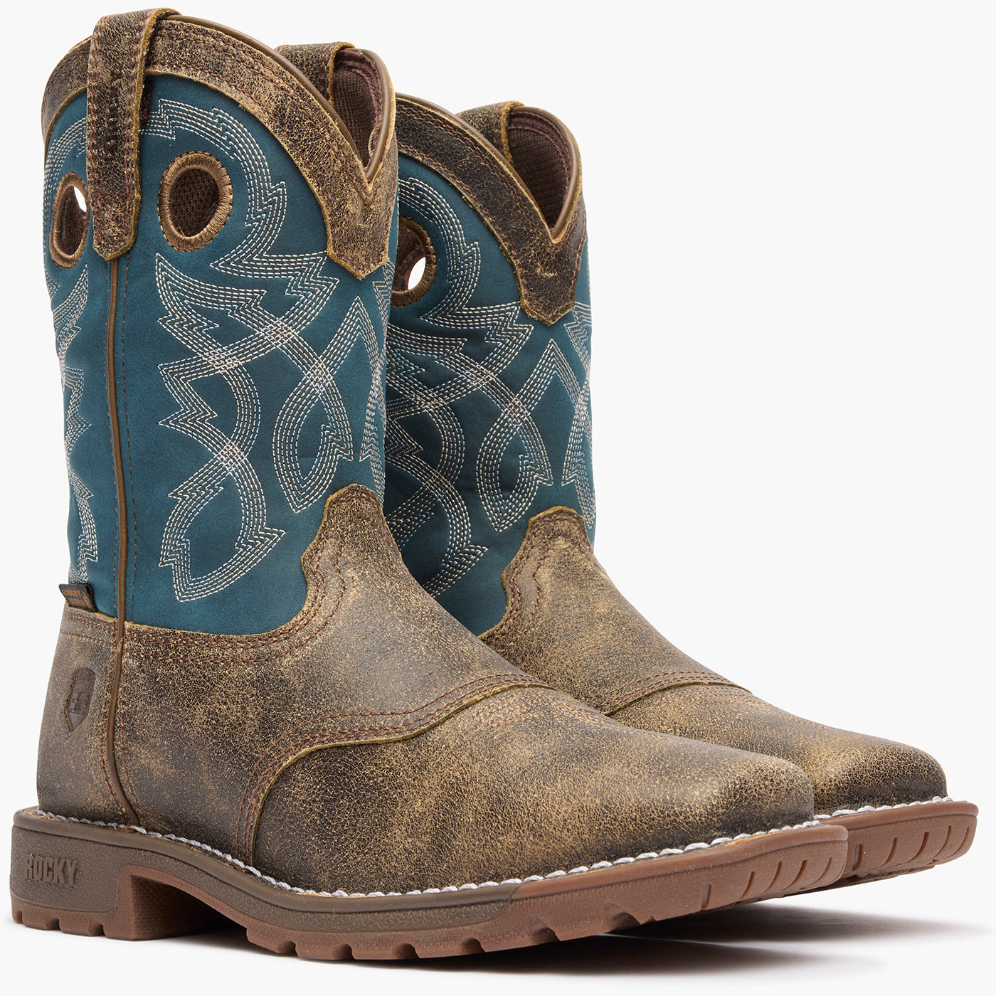 Rocky Big Kids' Legacy 32 Waterproof Western Boot - doublequarter