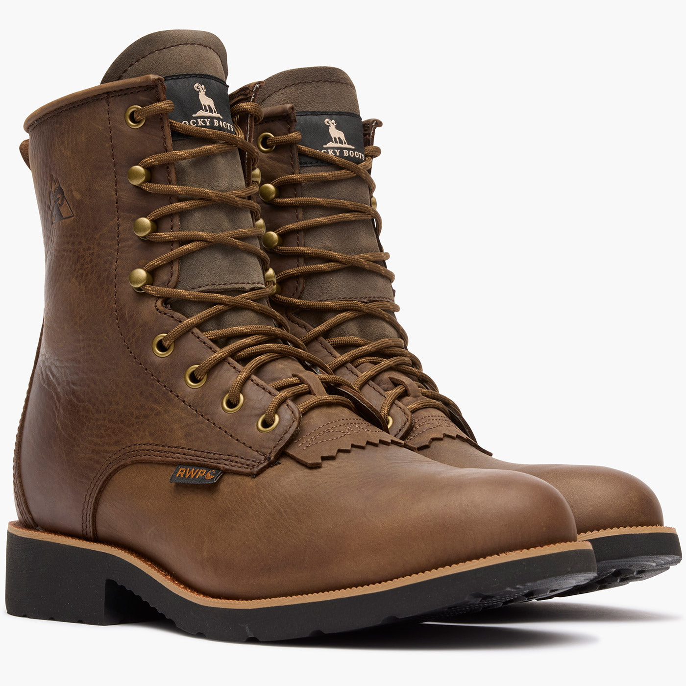"Rocky MonoCrepe 8" Steel Toe Western Boot - doublequarter"