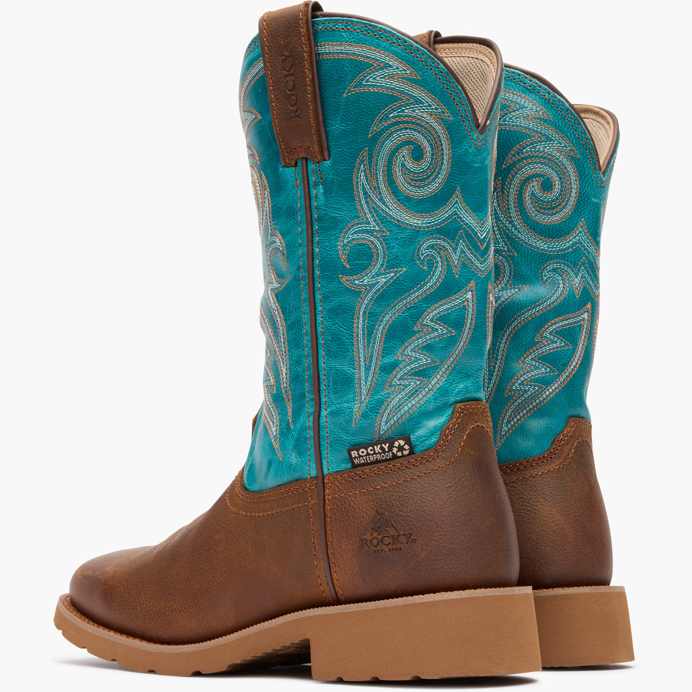 "Rocky Women's MonoCrepe 11" Waterproof Western Boot - doubleheel"