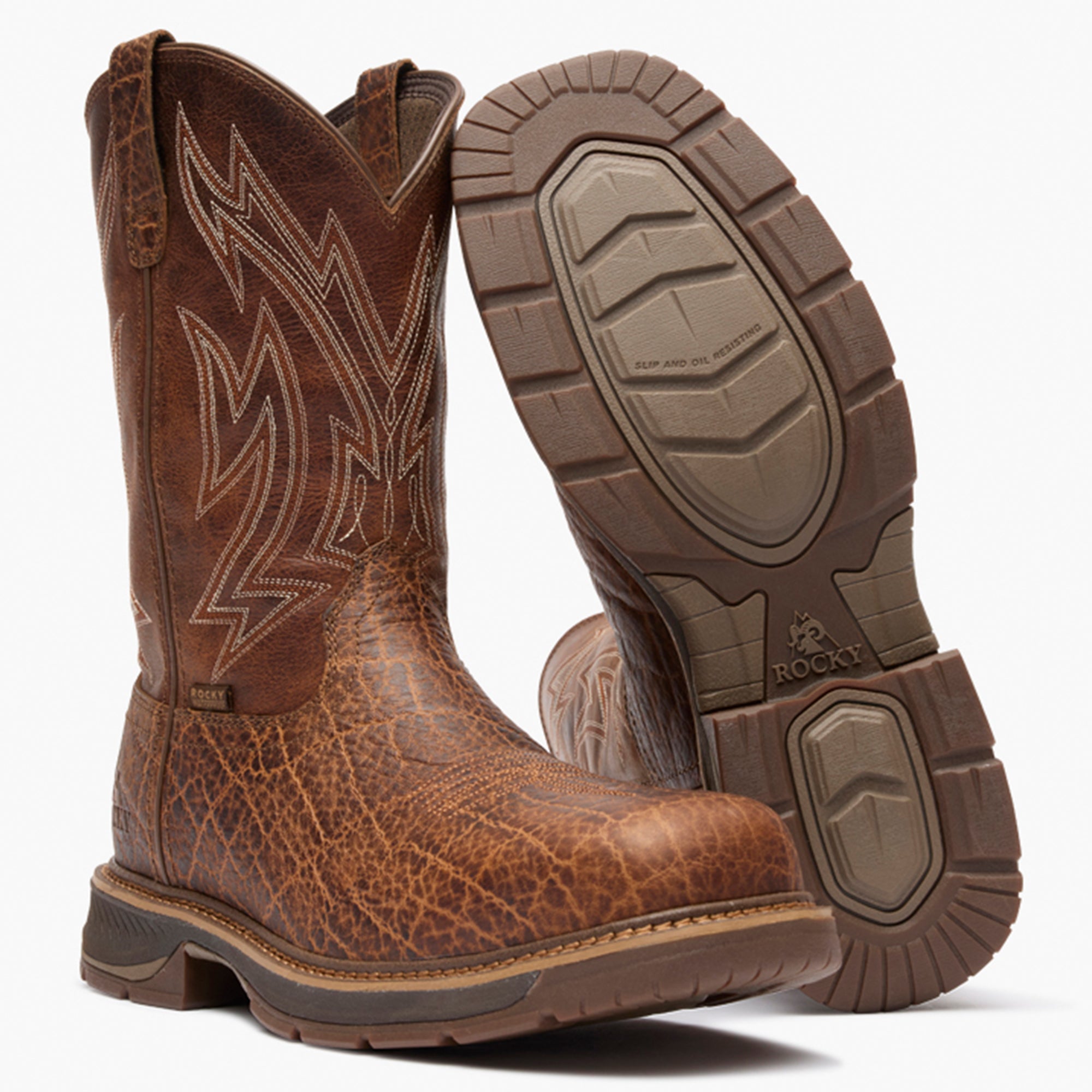 Rocky Ride LTE Carbon Toe Western Boots