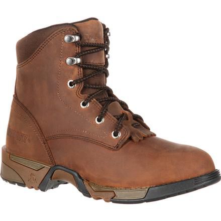 Brown Lace-up Work Boot, Rocky Aztec 