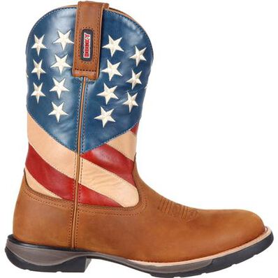 Rocky LT: Men's Comfortable Lightweight American Flag Western Boot