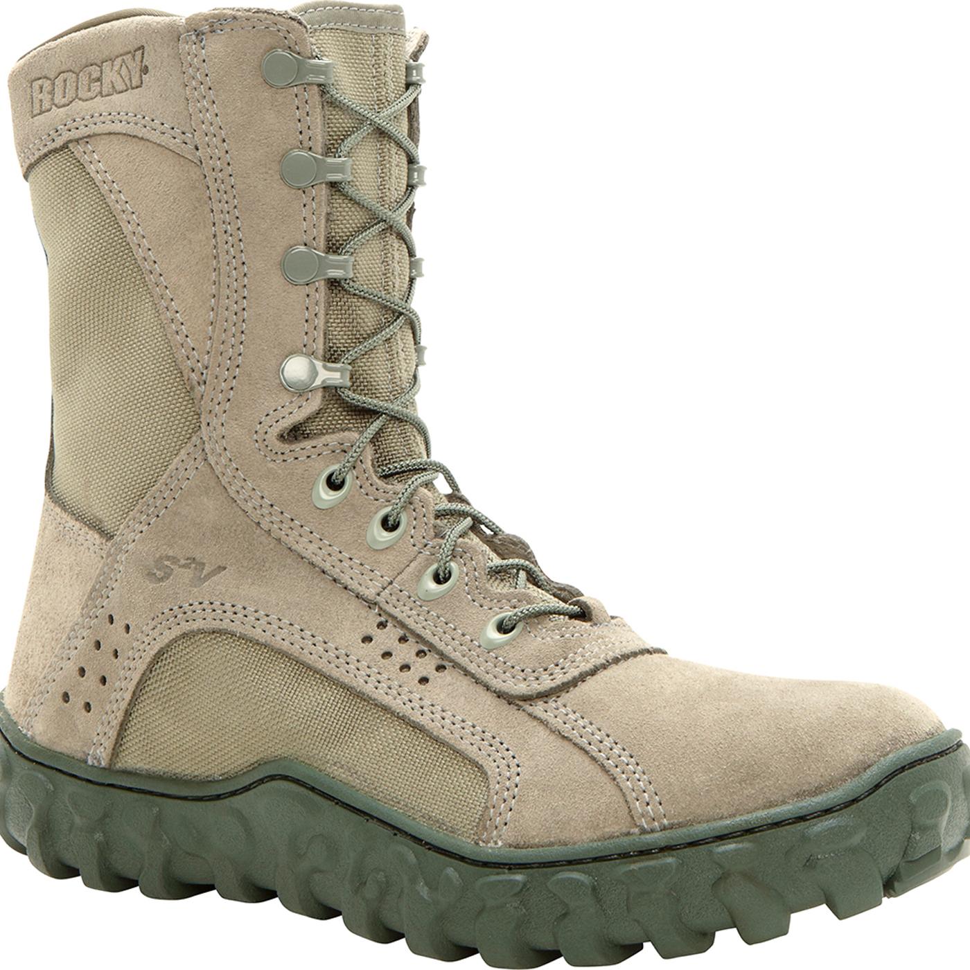 Sage Green Steel Toe Rocky S2V Military Boot, #FQ0006108
